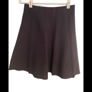 Zara Basic navy blue knit skater skirt size XS